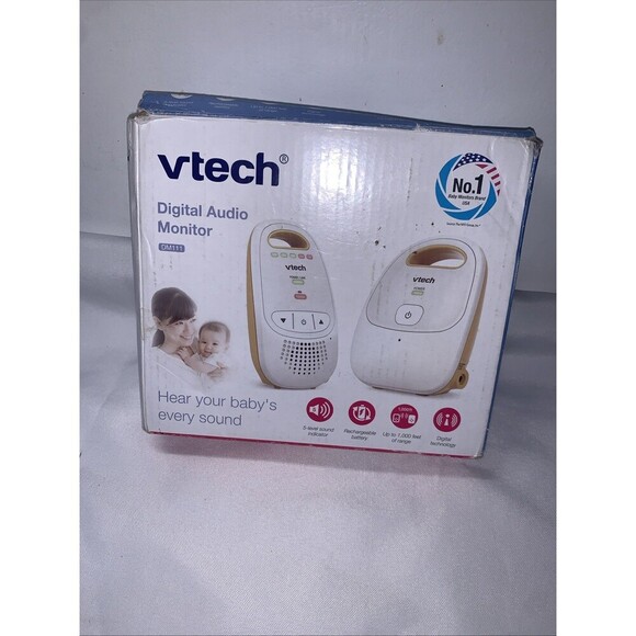 VTech DM111 Digital Audio Baby Monitor 5 Level Sound, 1000 Ft Range New Open Box - Picture 1 of 6